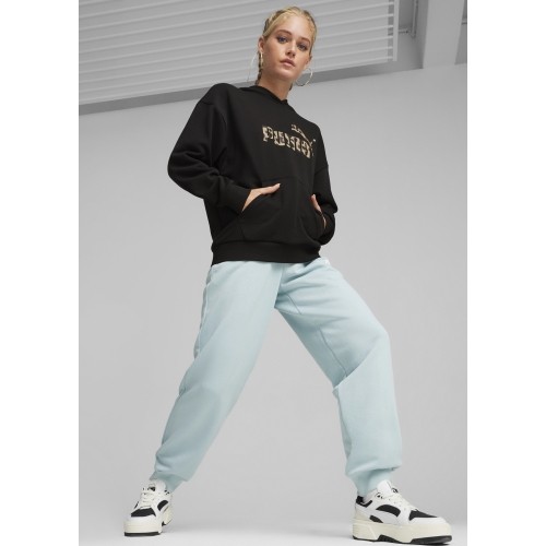 Spodnie sportowe damskie Puma Ess+ Small Logo miętowe 678744 22
