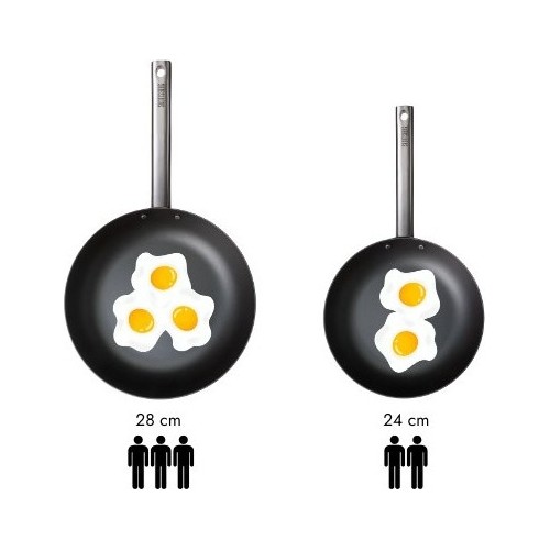 Patelnia WOK Skottsberg ze stali węglowej 28cm