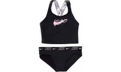 Nike strój kąpielowy dla dziewcząt Nk G Logo Tape Crossback Black NESSE728 001