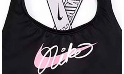 Nike strój kąpielowy dla dziewcząt Nk G Logo Tape Crossback Black NESSE728 001