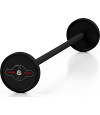 Gryf prosty ogumowany 10 kg czarny mat - Marbo Sport