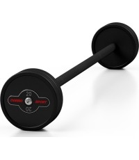 Sztanga prosta ogumowana 20 kg, czarny mat – Marbo Sport