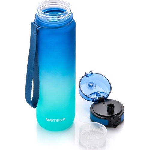 Sportowa butelka na wodę Meteor 1000 ml ciemnozielona - Blue || Turquoise