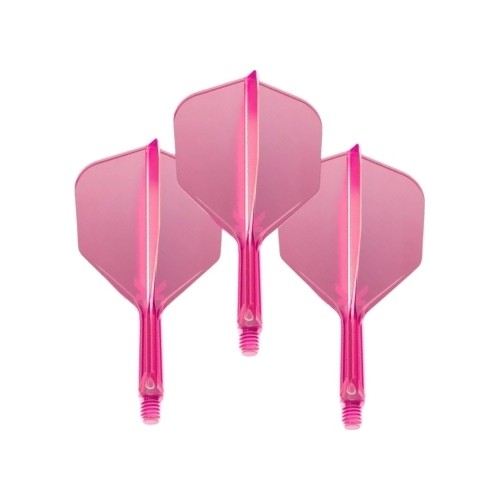 Piórka do rzutek Target K-Flex Neon nr 6 Medium – 3 szt. - Fluo różowy