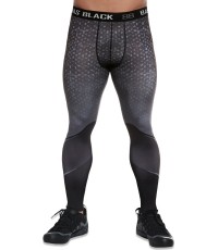 Męskie legginsy sportowe Hardmen BAS Black - Szary