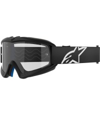 Dziecięce gogle motocrossowe Alpinestars Vision Youth - Corp czarny, przezroczysta pleksi