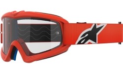 Dziecięce gogle motocrossowe Alpinestars Vision Youth - Pomarańczowy korpus, przezroczysta pleksi