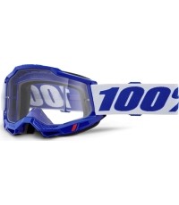 Gogle motocrossowe 100% Accuri 2 - Niebieski, przezroczyste plexi