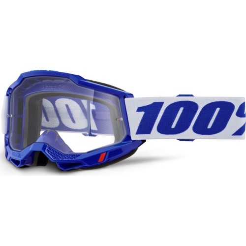 Gogle motocrossowe 100% Accuri 2 - Niebieski, przezroczyste plexi