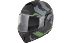 Kask motocyklowy szczękowy Cassida MultiFlip Korp P/J - černá matná/zelená/šedá