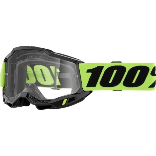 Dziecięce gogle motocrossowe 100% Accuri 2 Junior - Fluo zielony, przezroczysta pleksa