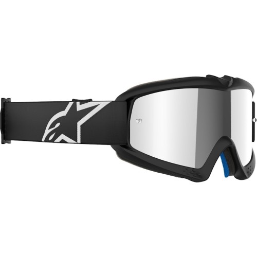 Dziecięce gogle motocrossowe Alpinestars Vision Mirror Youth - Corp czarny, lustrzana srebrna pleksa