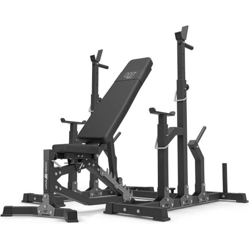 Zestaw MS11_2.0 | dwustronna regulowana ławka treningowa + regulowane stojaki - Marbo Sport