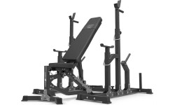 Zestaw MS11_2.0 | dwustronna regulowana ławka treningowa + regulowane stojaki - Marbo Sport