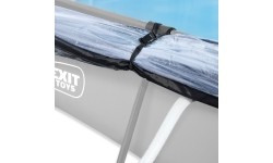 Basen EXIT Soft Grey 300x200x65 cm z pompą filtrującą i zadaszeniem, szary