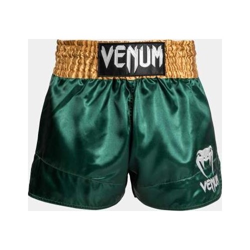 Spodenki Muay Thai Venum Classic, zielono-złoto-białe