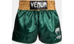 Spodenki Muay Thai Venum Classic, zielono-złoto-białe