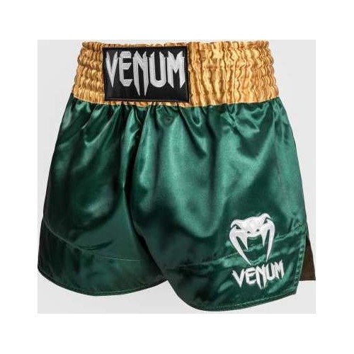 Spodenki Muay Thai Venum Classic, zielono-złoto-białe
