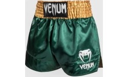 Spodenki Muay Thai Venum Classic, zielono-złoto-białe