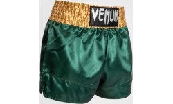 Spodenki Muay Thai Venum Classic, zielono-złoto-białe