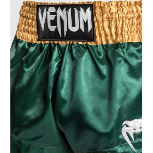 Spodenki Muay Thai Venum Classic, zielono-złoto-białe