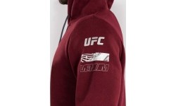 Męska bluza z kapturem UFC Zenith by Venum Burgundy Authentic Fight Week