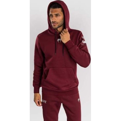 Męska bluza z kapturem UFC Zenith by Venum Burgundy Authentic Fight Week