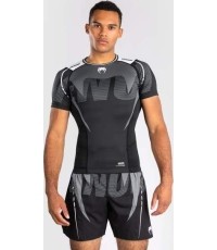 Koszulka Rashguard Venum Adrenaline z krótkim rękawem, czarny/srebrnoszary