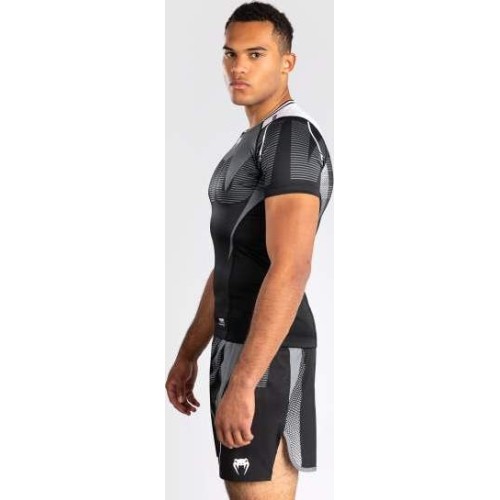 Koszulka Rashguard Venum Adrenaline z krótkim rękawem, czarny/srebrnoszary