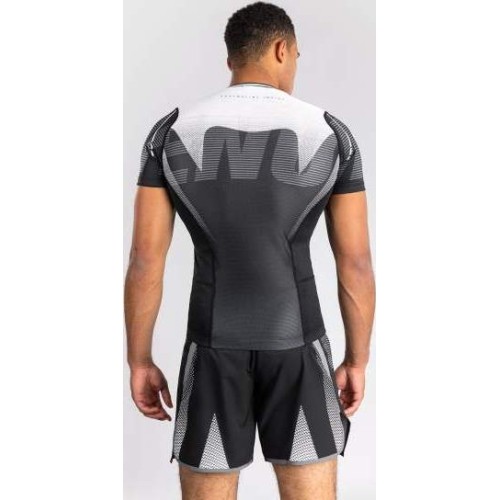 Koszulka Rashguard Venum Adrenaline z krótkim rękawem, czarny/srebrnoszary