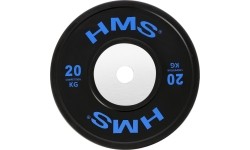 HMS olimpijski gumowany talerz obciążeniowy BTBR, 10 kg - 20 kg