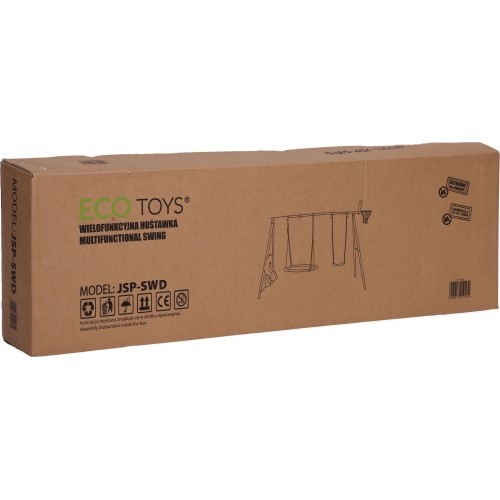 Plac zabaw dla dzieci huśtawka ogrodowa 4w1 kosz do koszykówki bocianie gniazdo ECOTOYS