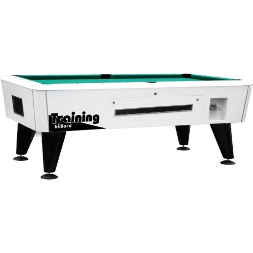Stół bilardowy Dynamic Premier, srebrny, Pool, 8 ft, z wrzutnikiem monet i systemem zwrotu bil
