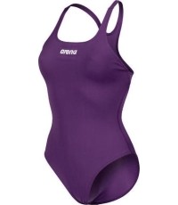 Damski kostium kąpielowy Team Swim Pro Solid, śliwkowo-biały, 38 - 911