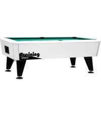 Stół bilardowy Dynamic Premier, srebrny, Pool, 9 stóp, z wrzutnikiem monet i systemem zwrotu bil