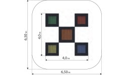 Trampolina Inter-Play Tuto 7, kwadratowa 400x400 cm