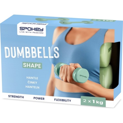 Zestaw hantli winylowych Spokey SHAPE 2x 1 kg