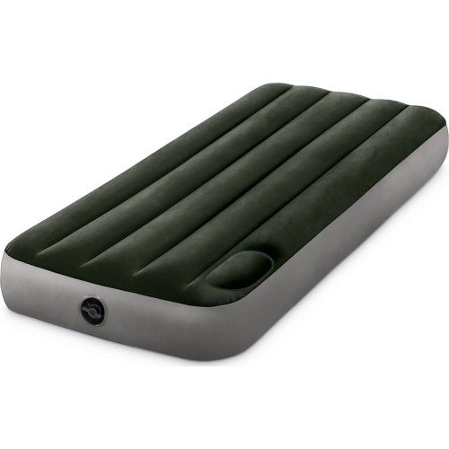 Materac dmuchany 191x76x25 cm jednoosobowy z wbudowaną pompką nożną INTEX 64760