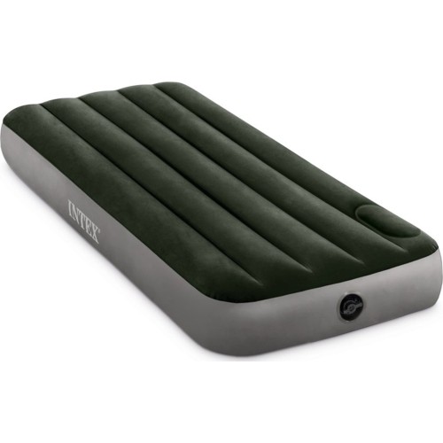 Materac dmuchany 191x76x25 cm jednoosobowy z wbudowaną pompką nożną INTEX 64760
