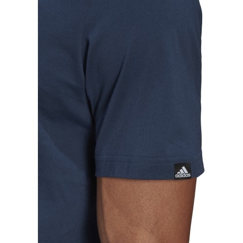 Koszulka męska Adidas M Embrd Lg T, niebieska