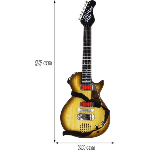 Gitara elektryczna Rockowa, stylizacja drewna