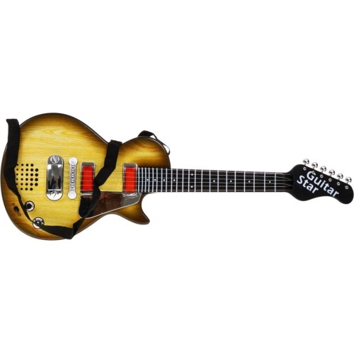 Gitara elektryczna Rockowa, stylizacja drewna