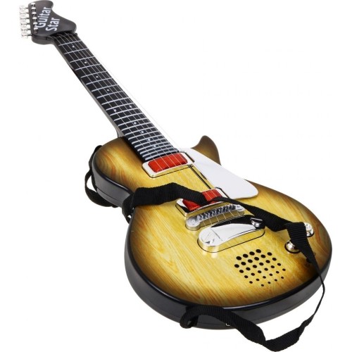 Gitara elektryczna Rockowa, stylizacja drewna