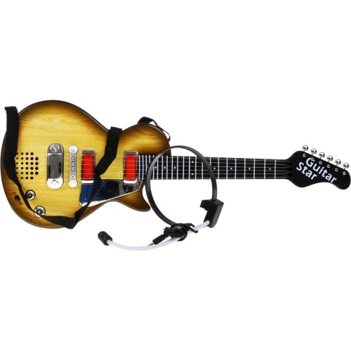 Gitara elektryczna Rockowa, stylizacja drewna