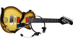 Gitara elektryczna Rockowa, stylizacja drewna