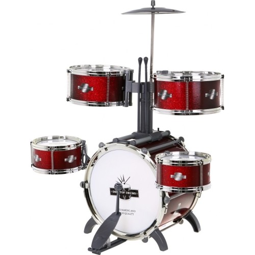 Mega Drums zestaw perkusyjny dla dzieci ze stołkiem, 6 bębnów