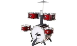 Mega Drums zestaw perkusyjny dla dzieci ze stołkiem, 6 bębnów