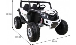 Pojazd elektryczny dla dzieci Buggy UTV-MX, biały