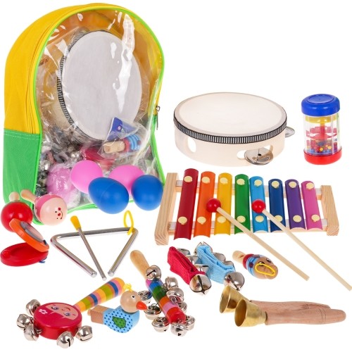 Drewniany zestaw instrumentów muzycznych