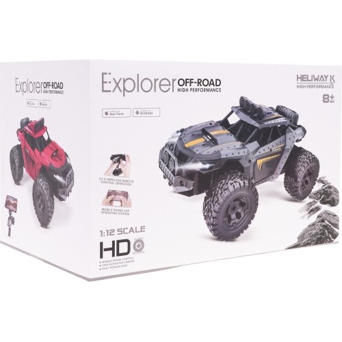 Samochodzik MEGA Crawler PIONEER z kamerą, szary